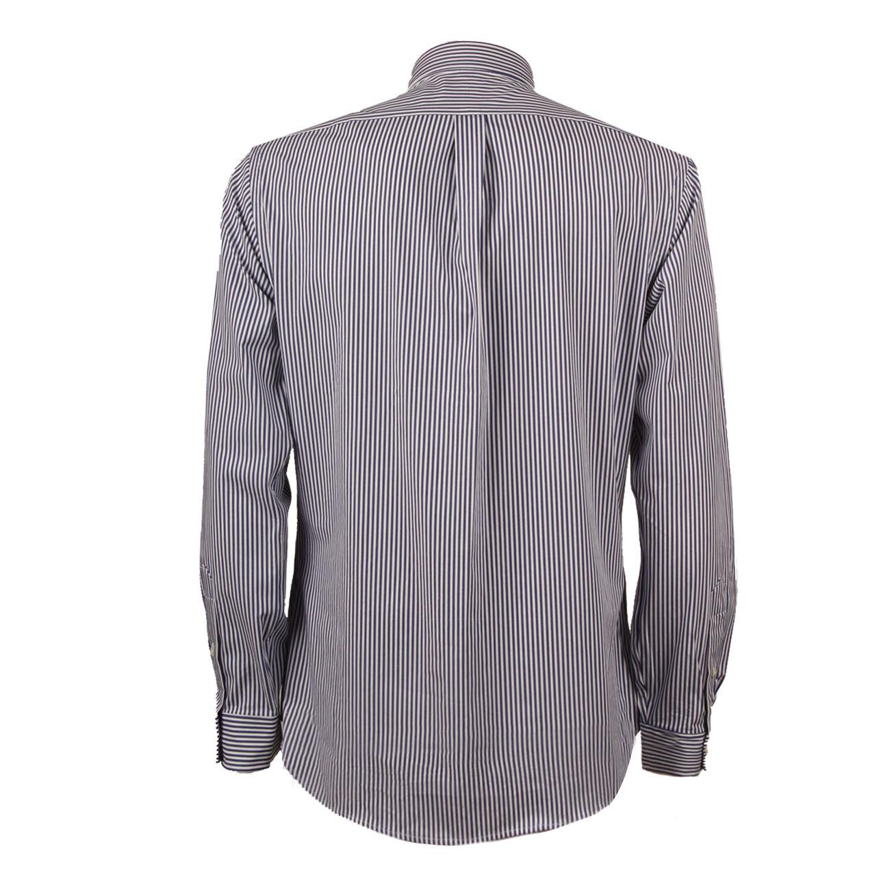 Camicia Popeline Slim Fit Bacchetta Uomo Navy/White 710859881 NAVY/WHITE POLO RALPH LAUREN 