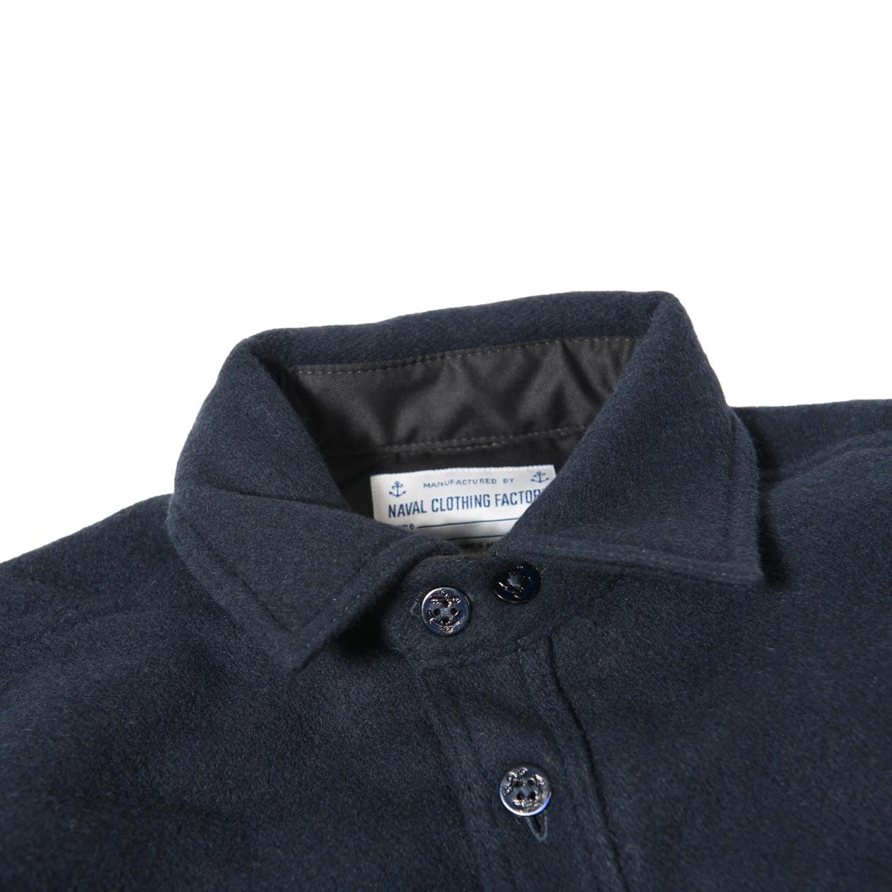 CHESAPEAKE'S Giacca Wool Lined CPO PADDED NAVY 