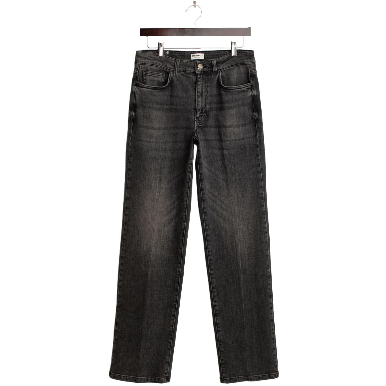 Pantalone Palazzo In Denim Stretch FW25W21PD A0903 DARKGREY FRED MELLO 