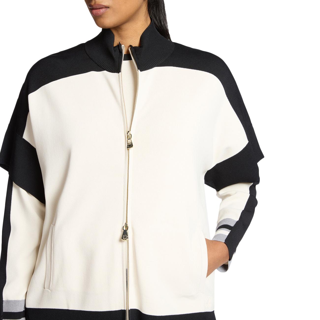 Cardigan Maniche Corte Misto Viscosa S606Z000010N 0A1 JUTA/NERO ELENA MIRO' 