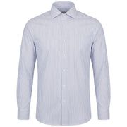 Camicia Slim SK Righe GMB/QMXCJE RC2 BIANCO/AZZURRO MASCHERONI 