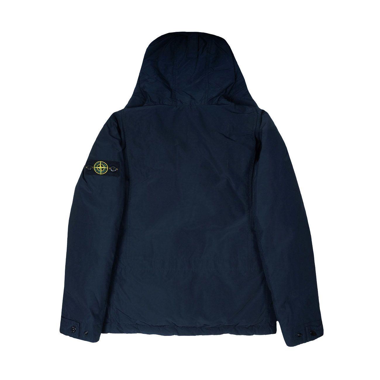 Giubbino Con Cappuccio Fisso E Profili A Contrasto Kids Navy ST/731640734// V0020/NAVY STONE ISLAND 