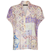 ELENA MIRO' T-shirt Stampata In Viscosa G098Z000619N 001 ROSA/LILLA/BEIGE 