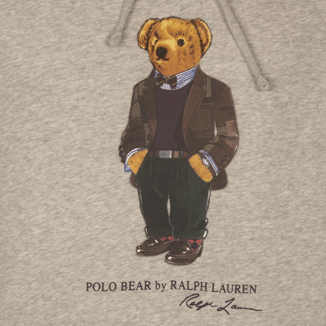 Felpa Orsetto Patch Uomo Andover Hthr Bear 710853309 027 ANDOVER HTHR BEAR POLO RALPH LAUREN 