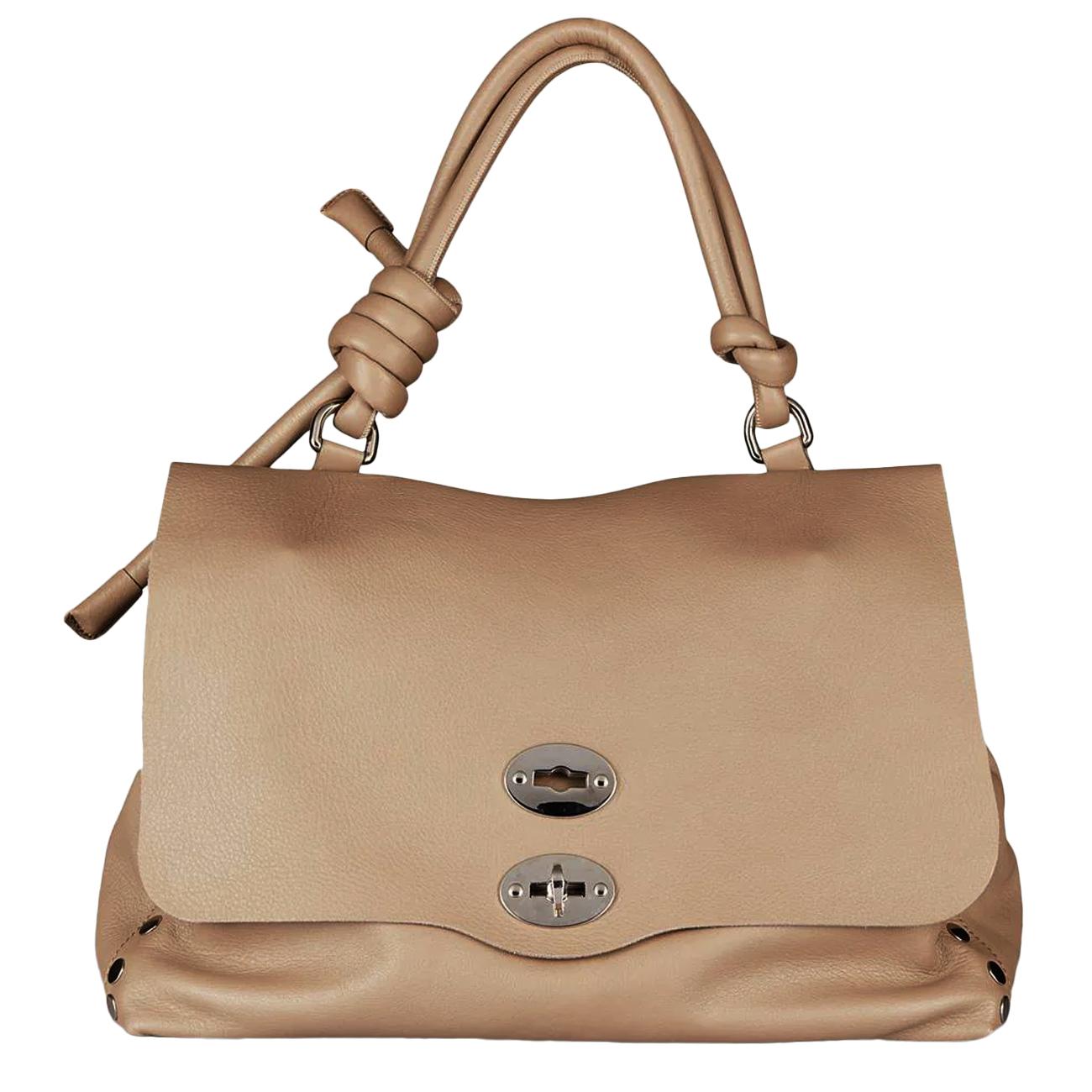 Borsa Postina M Piuma Knot Donna Beige Acacia 068090 0660000 M Z0220 BEIGE ACACIA ZANELLATO 