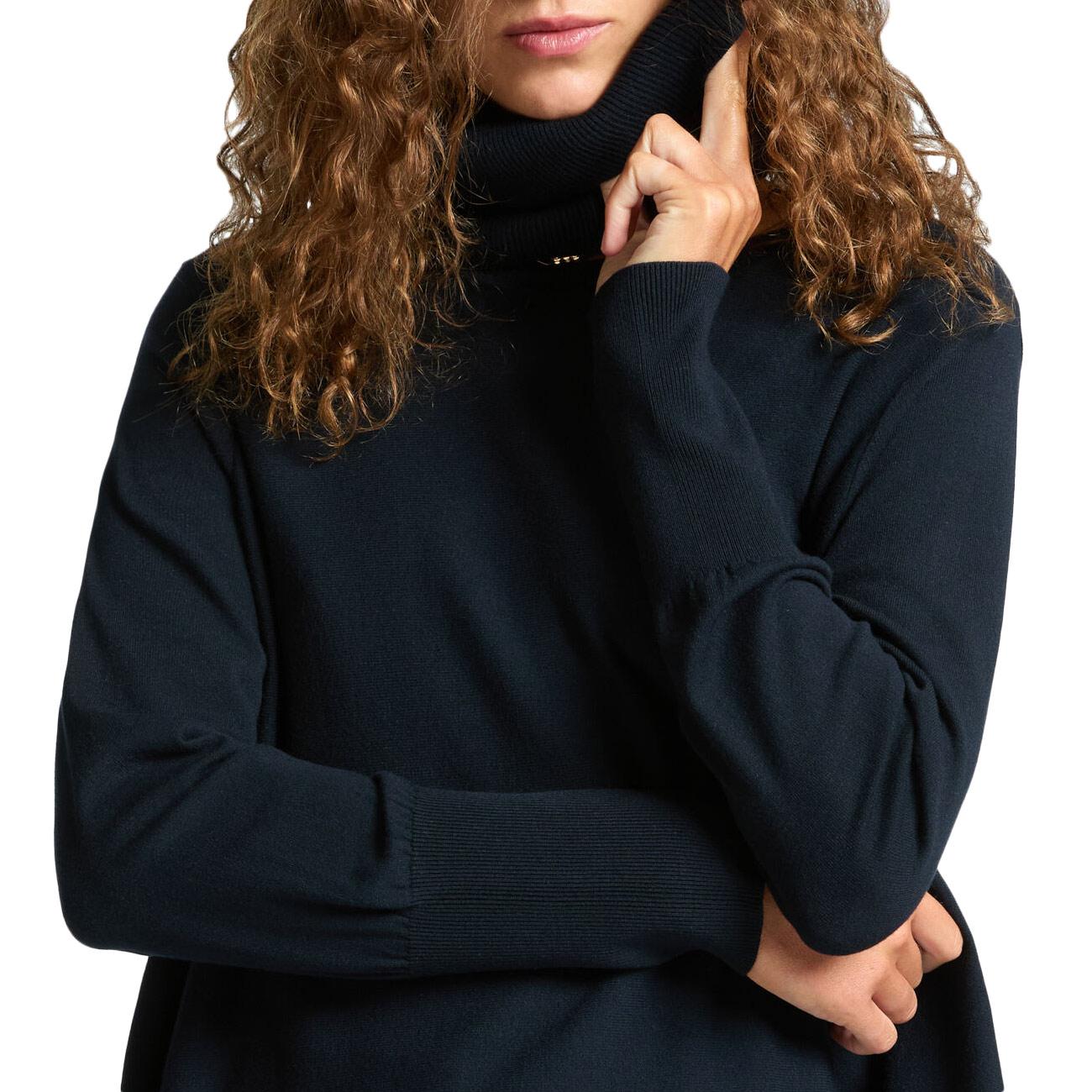 Maglia Ampia Con Collo Staccabile M513Z000653N 034 DARK BLUE ELENA MIRO' 