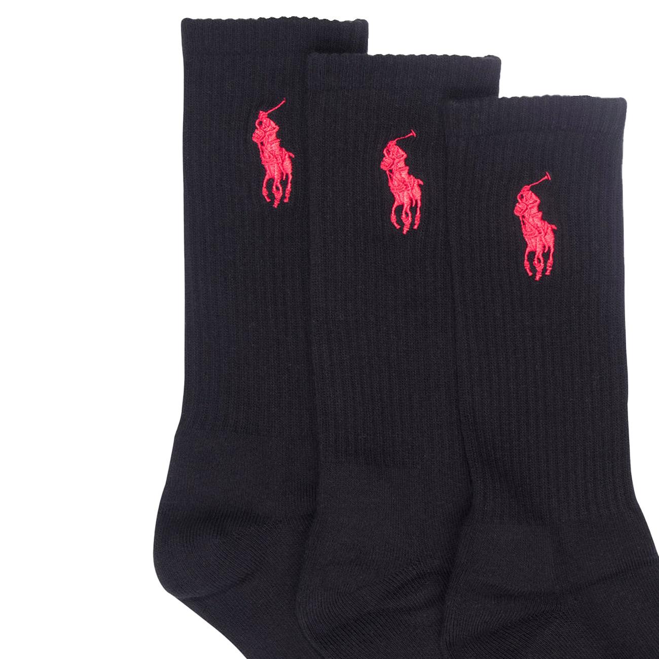 3 Pack Calze Big Pony 449858064 002 BLACK POLO RALPH LAUREN 