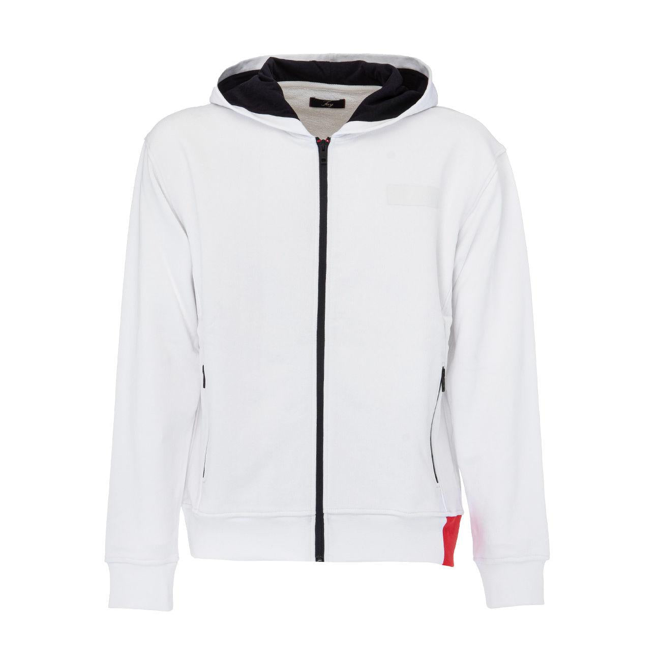 Felpa Full Zip Con Cappuccio Uomo Bianco NJMB5421450TEG B001BIANCO FAY 