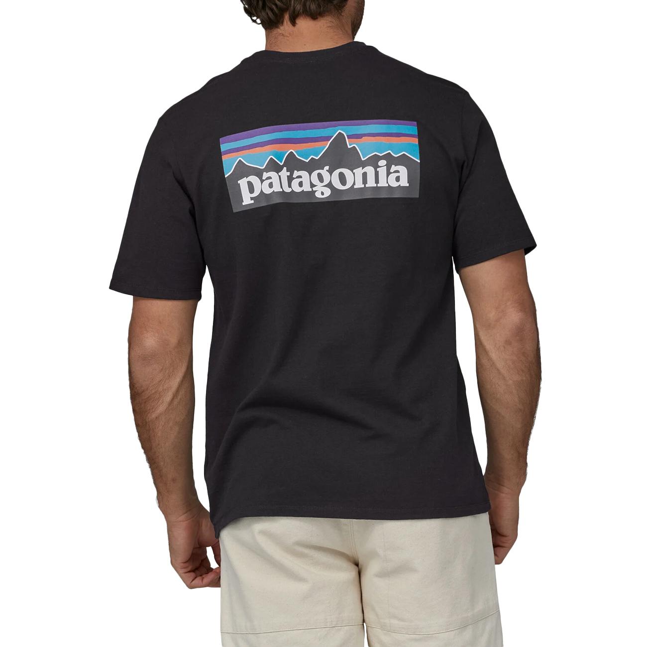 Men's P-6 Logo Responsibili-Tee® 38504 BLK/BLACK PATAGONIA 