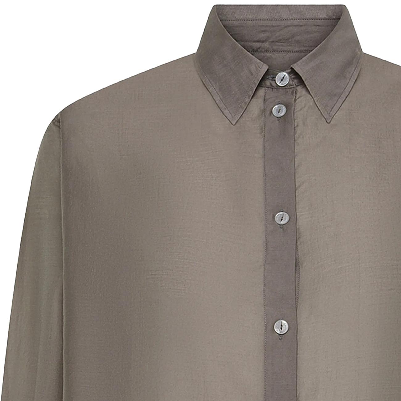 CRUNA CAMICIA OVERSIZE MUSSOLA YVONNE2621 740 TORTORA 