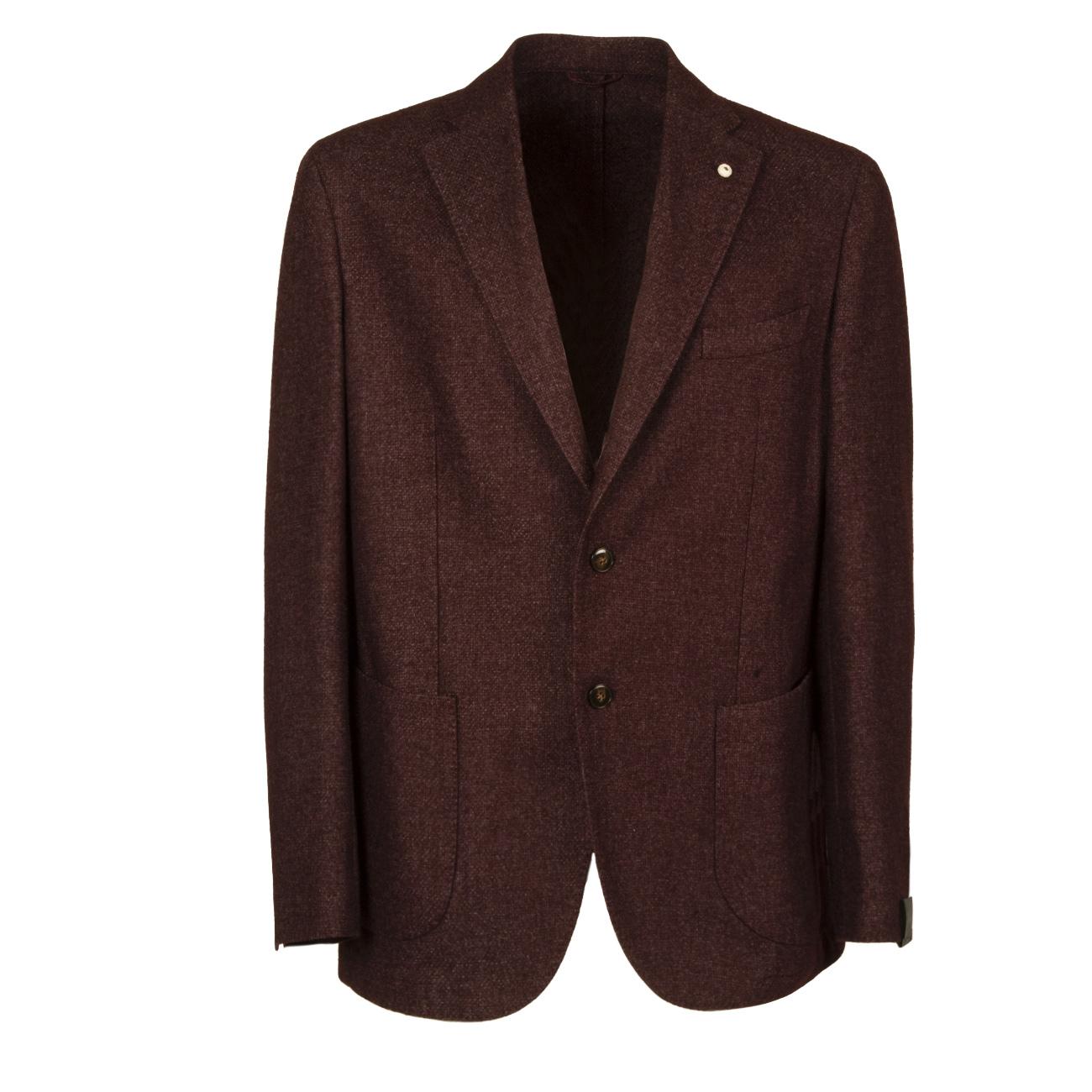 Giacca U.Decostr.2B T. Appl. Regular C/Lana Falso Unito Brando 2887/95142 5MELANZANA BRANDO 