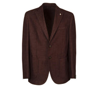 Giacca U.Decostr.2B T. Appl. Regular C/Lana Falso Unito Brando 2887/95142 5MELANZANA BRANDO 