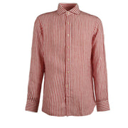 Camicia Rigata Uomo Bianco Rosso U3ECUU RL1/B.CO/ROSSO GUGLIELMINOTTI 