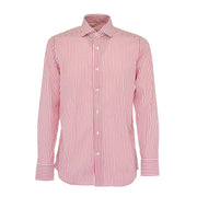 Camicia Riga Larga Slim Uomo Bianco Rosso GUG/1U9WFUR RL1BIANCO/ROSSO GUGLIELMINOTTI 