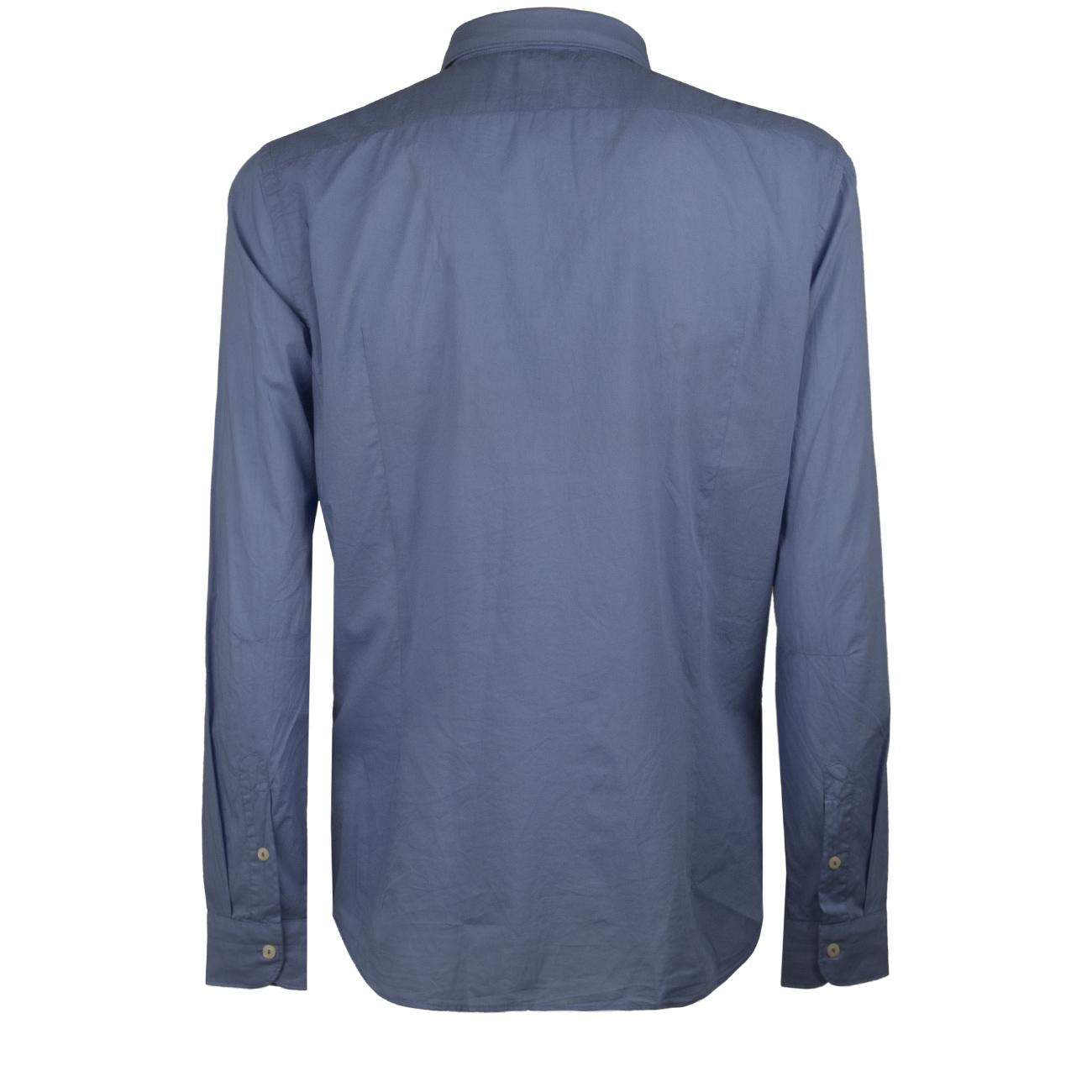 Camicia Collo Francese Uomo Indaco MKLTNW UE2/INDACO TINTORIA MATTEI 954 