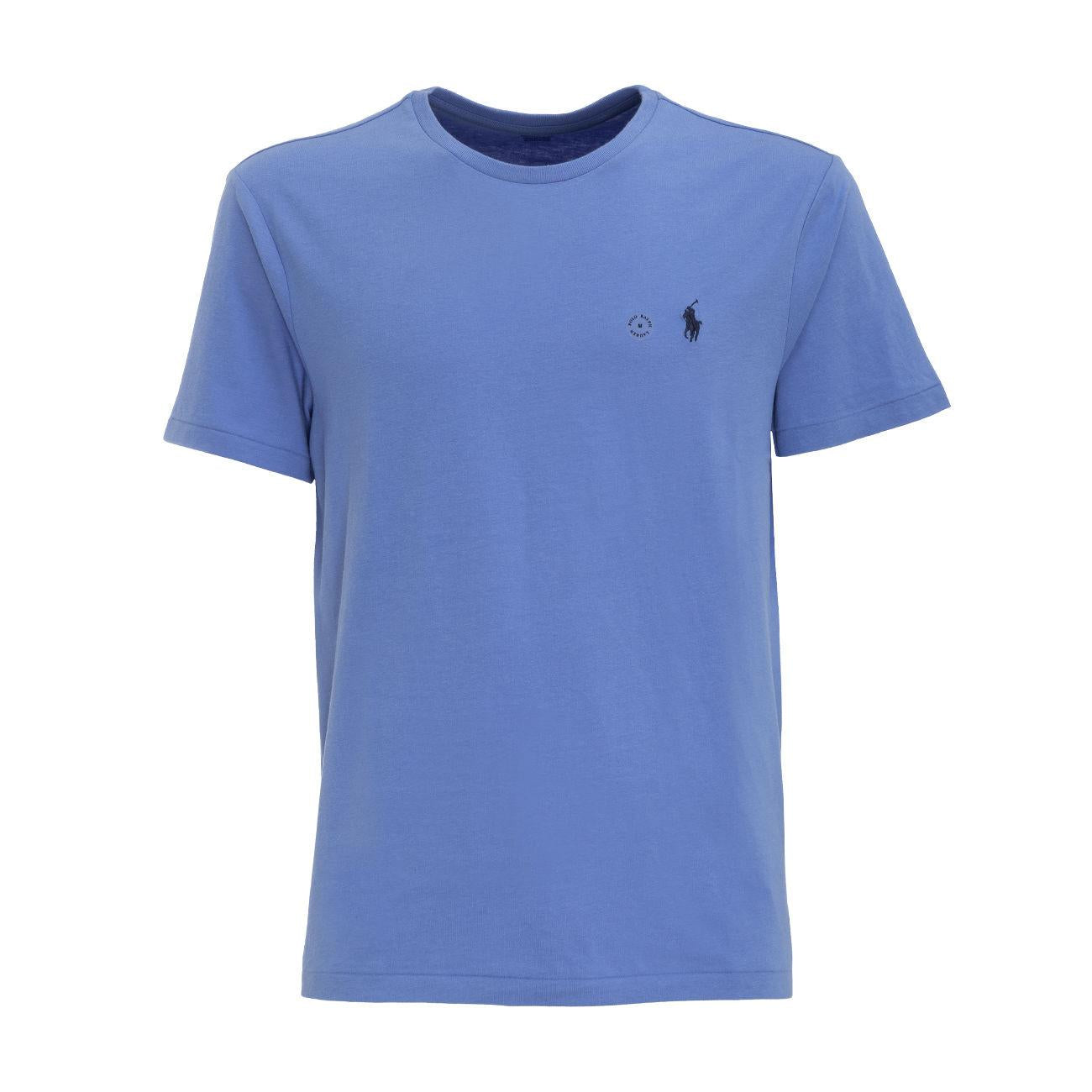 T-Shirt Custom Slim In Jersey Uomo Blue 710671438 230 BLUE POLO RALPH LAUREN 