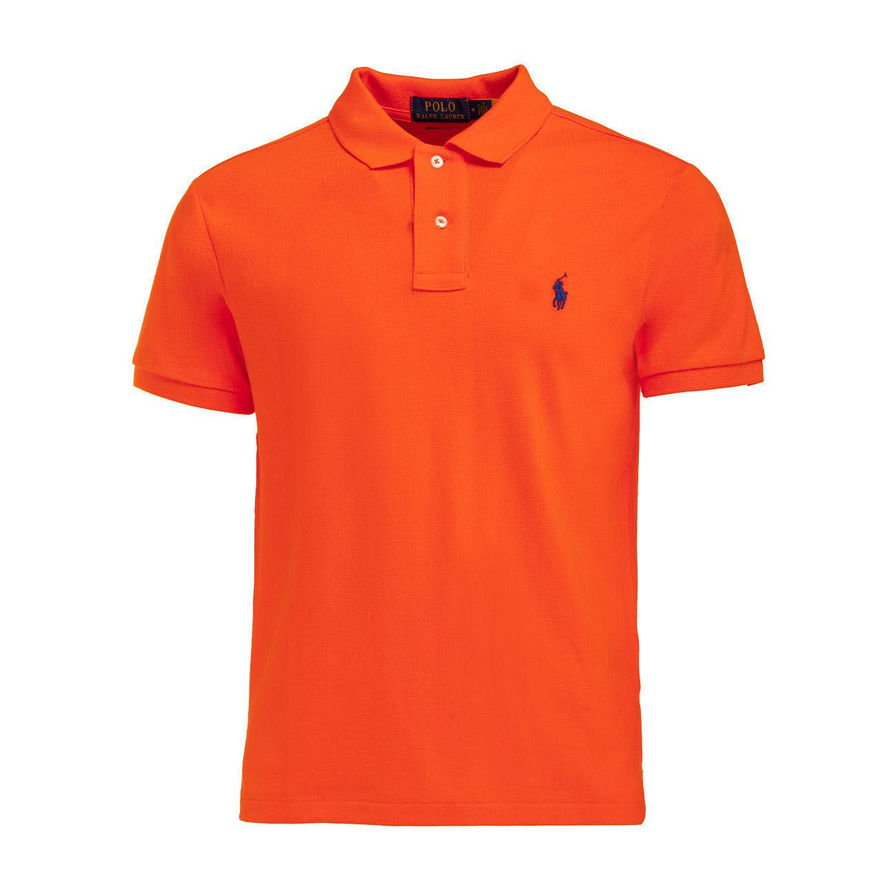 Polo In Cotone Piquet Slim Uomo Orange 710795080 025 ORANGE POLO RALPH LAUREN 