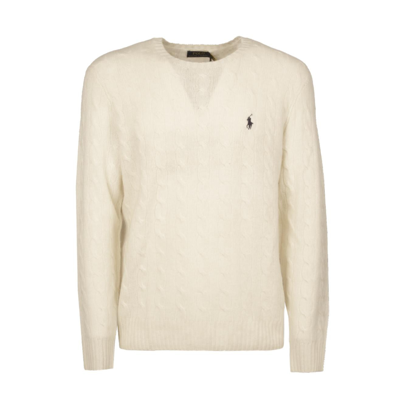 Maglia In Lana E Cashmere A Trecce 710876762 010 ANDOVER CREAM POLO RALPH LAUREN 