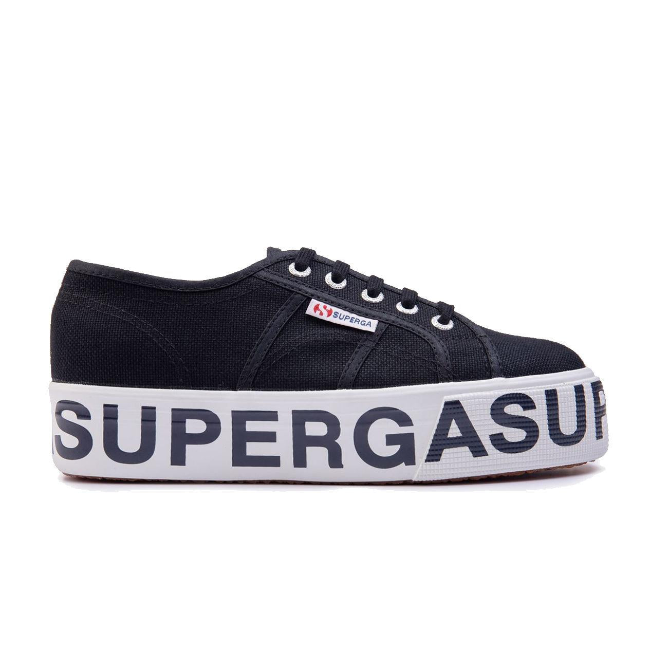 Scarpe 2790-Cotw Outsole Lettering Donna Nero S00FJ80 999BLACK SUPERGA 