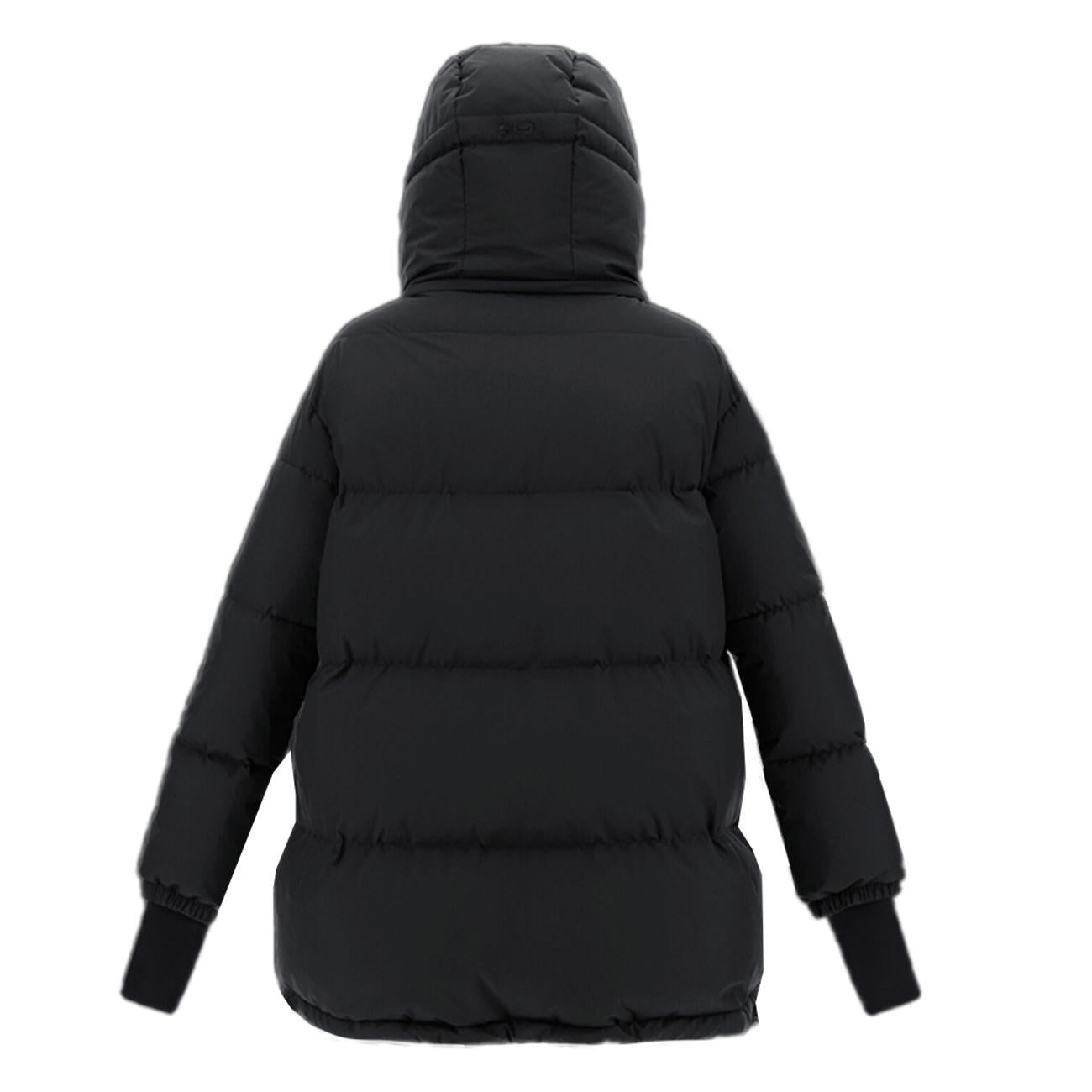 PIUMINO D. OVERSIZE LAMINAR GORE-TEX WINDSTOPPER C/CAPP. + C/COULISSE HERNO PI128DL11106 9300 NERO HERNO 