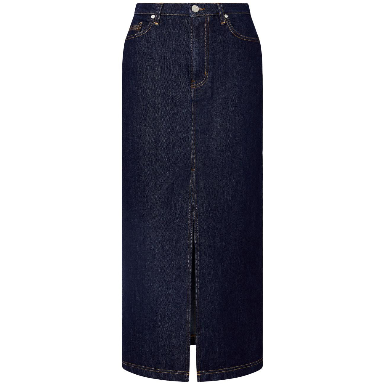 Gonna Claudette De Rinse In Denim Con Spacco Sul Davanti PED5626 99012421 215 BLU JEANS PEUTEREY 