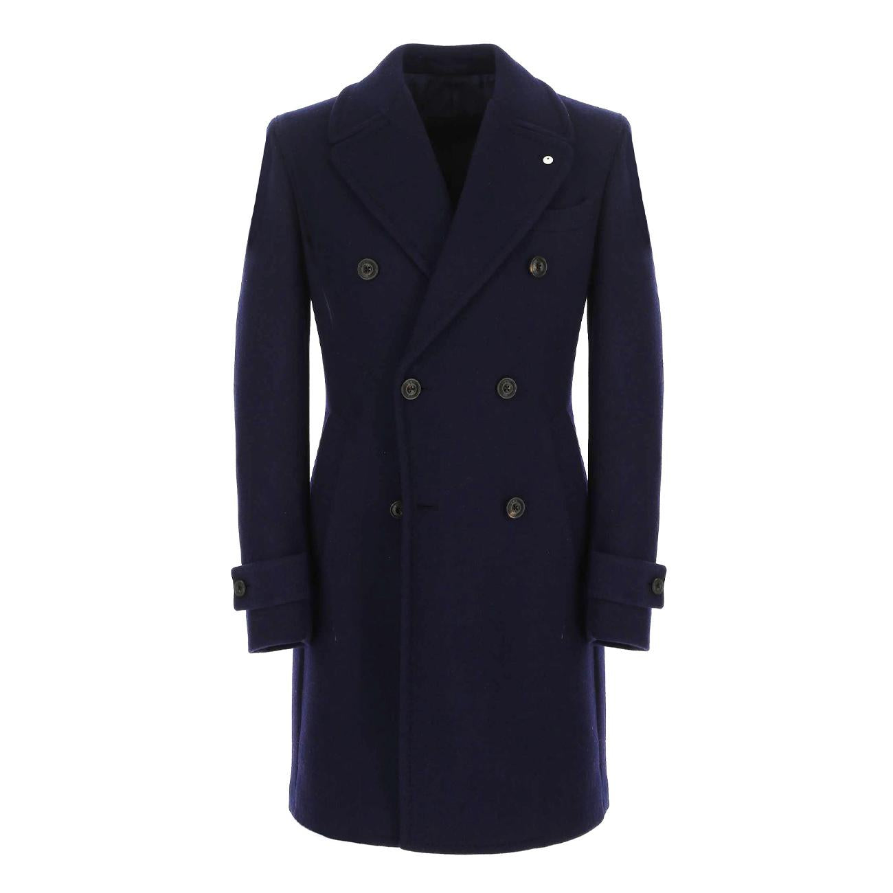 Cappotto Chesterfield In Jersey Uomo Blu 7453_S_35703 5 BLU L.B.M.1911. 