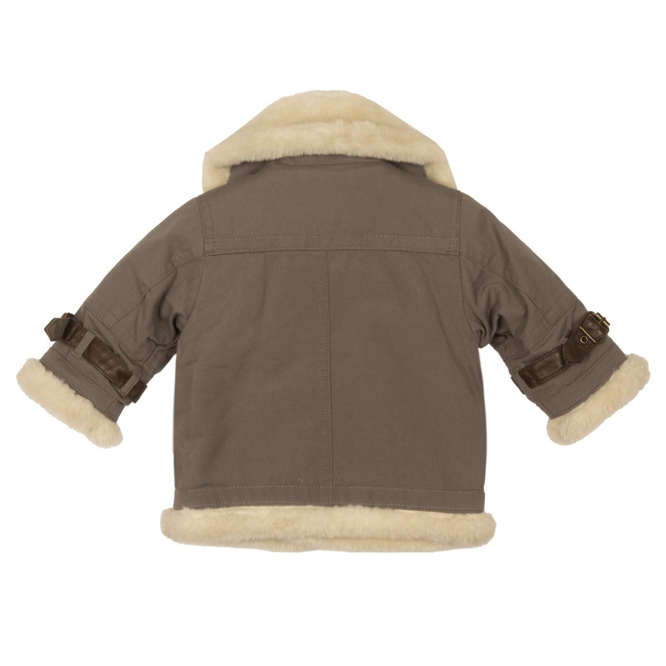 Giubbotto Con Interno In Montone Bimbo Tortora 10BURB06566 294TORTORA BURBERRY 