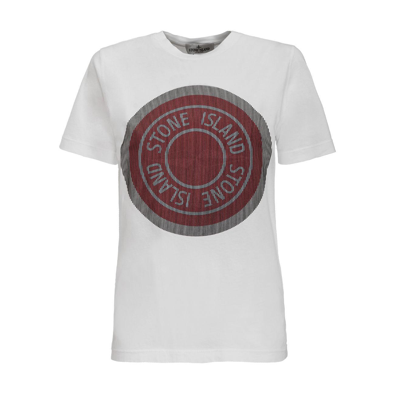 T-Shirt In Cotone Con Logo Kids Bianco ST/21069/ V0001BIANCO STONE ISLAND 