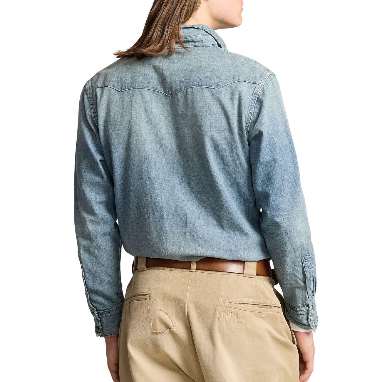Camicia Western In Denim Slub 710703936 001 RL WESTERN POLO RALPH LAUREN 