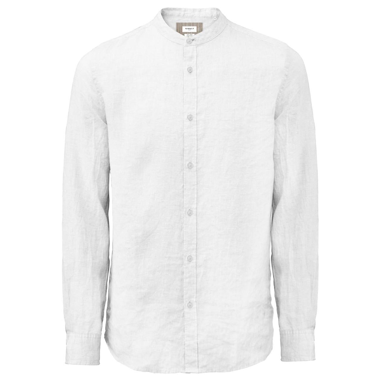 Camicia Coreana In Lino MK13002 BIANCO MARKUP 