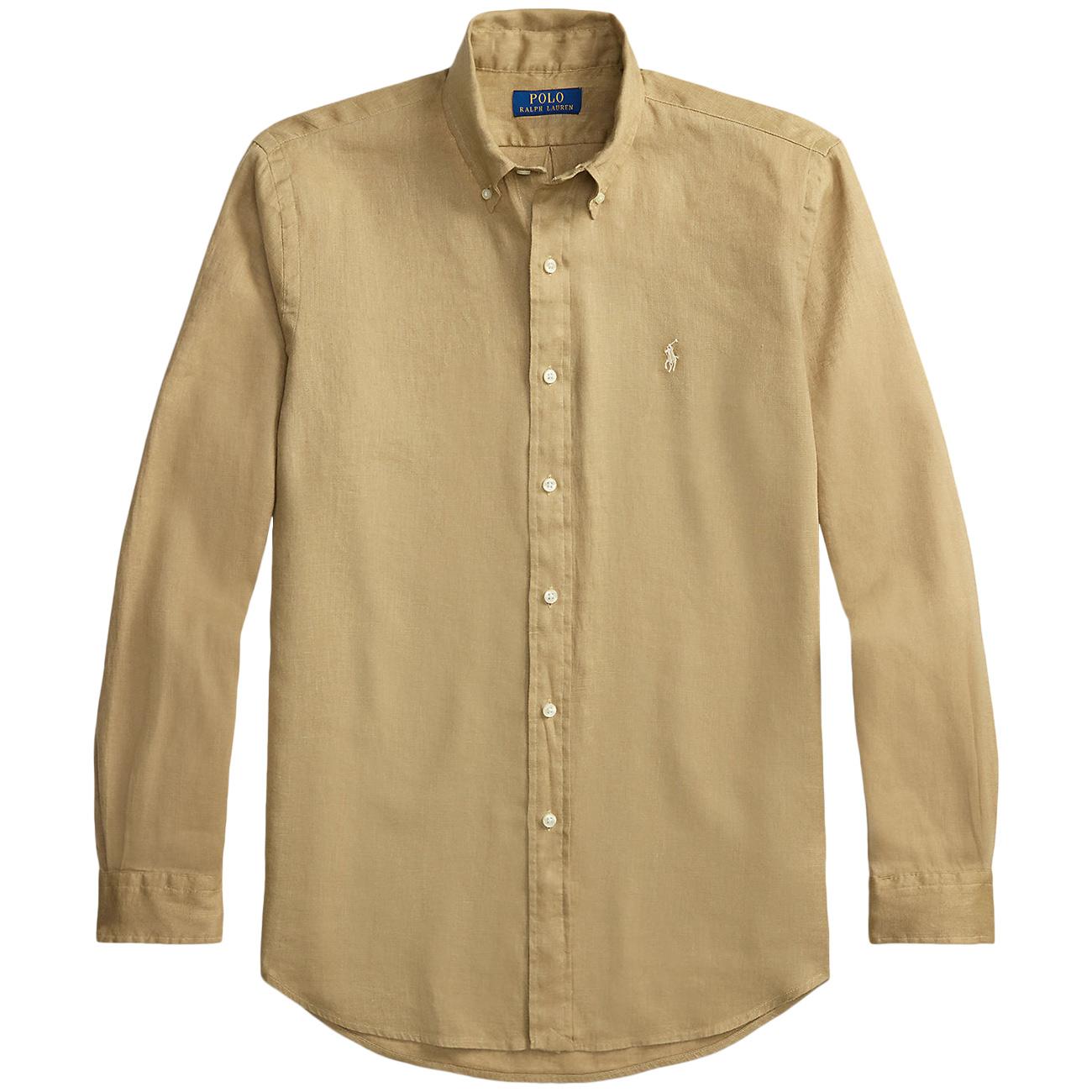 Camicia Di Lino 710966294 511 CAFE TAN POLO RALPH LAUREN 