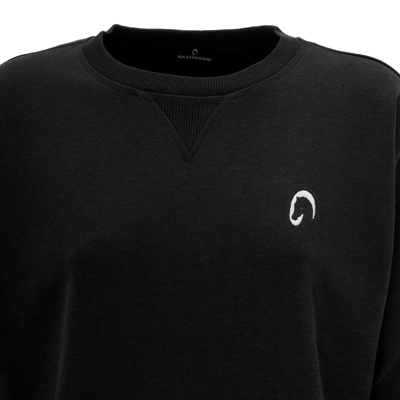 Felpa Loose A Girocollo Donna Nero MASCHERONI/NS420 BLACK MASCHERONI SPORTSWEAR 