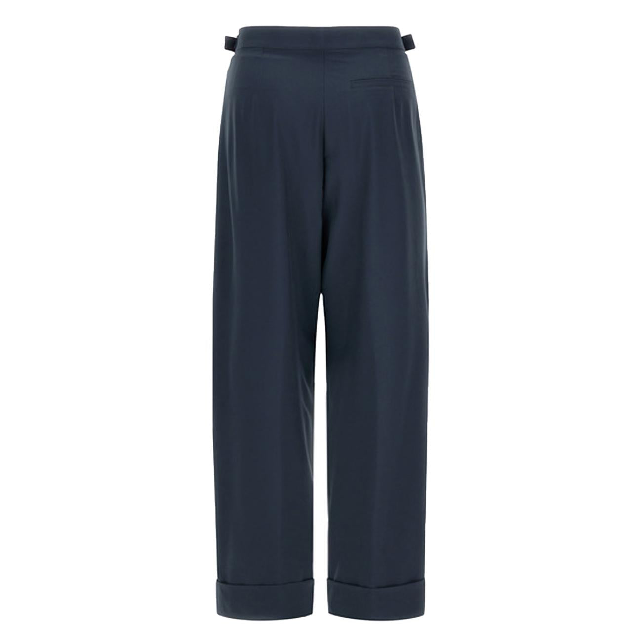 Pantalone Structured Ny E Monogram Lurex PT000092D-12609Z 9200 BLU HERNO 
