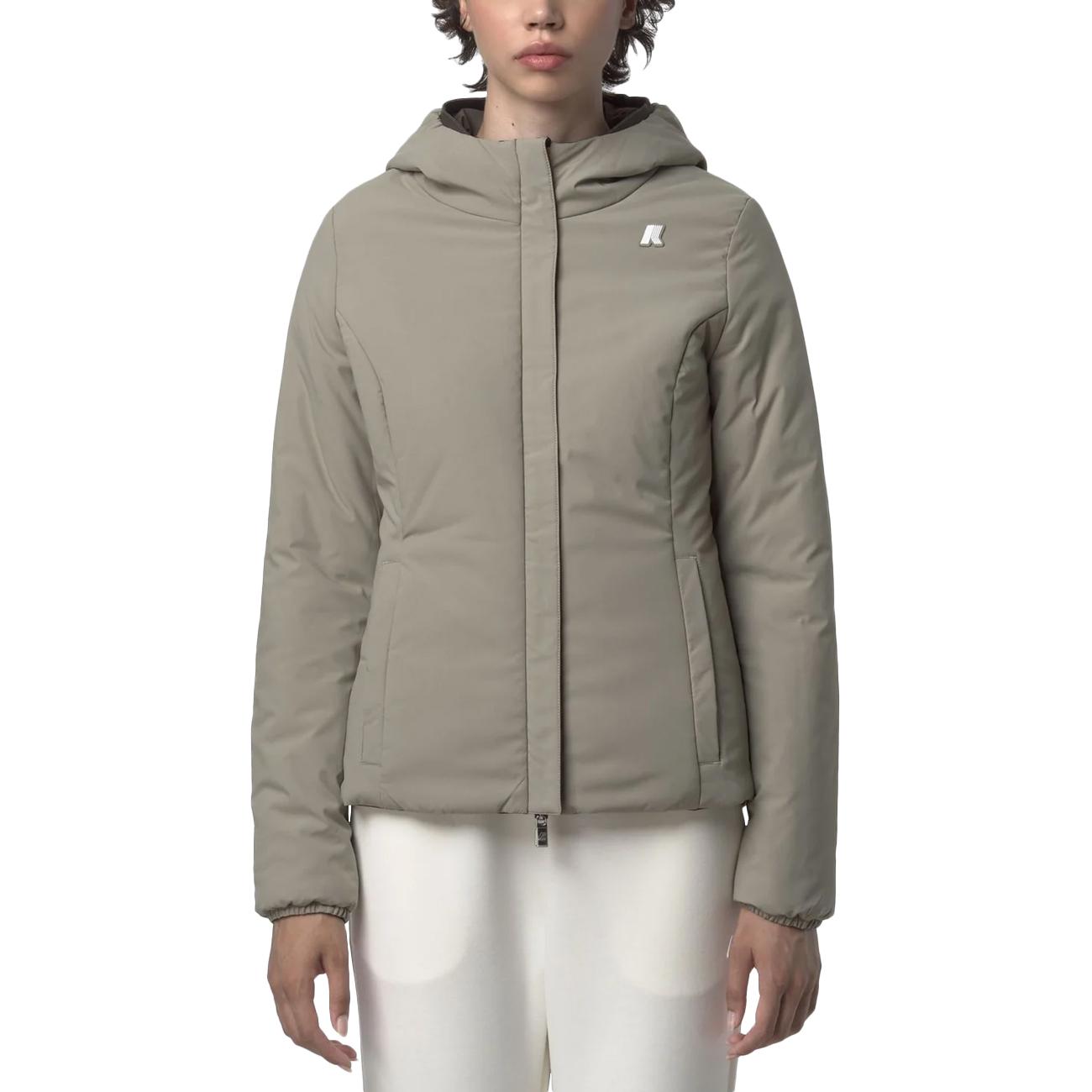 Lily ST Warm Reversible K6128TW B42 BLACK OLIVE - GREEN K-WAY 