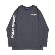 T-Shirt Manica Lunga Con Lettering Sul Braccio Bambino Grigio 323818475 004 GRIGIO POLO RALPH LAUREN 