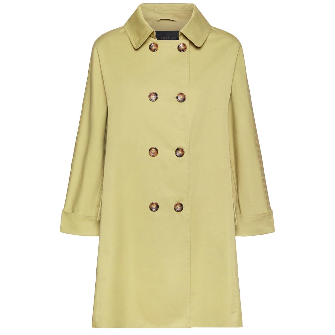 Trench Doppiopetto In Gabardine F239P000182N 0A5 AVOCADO ELENA MIRO' 