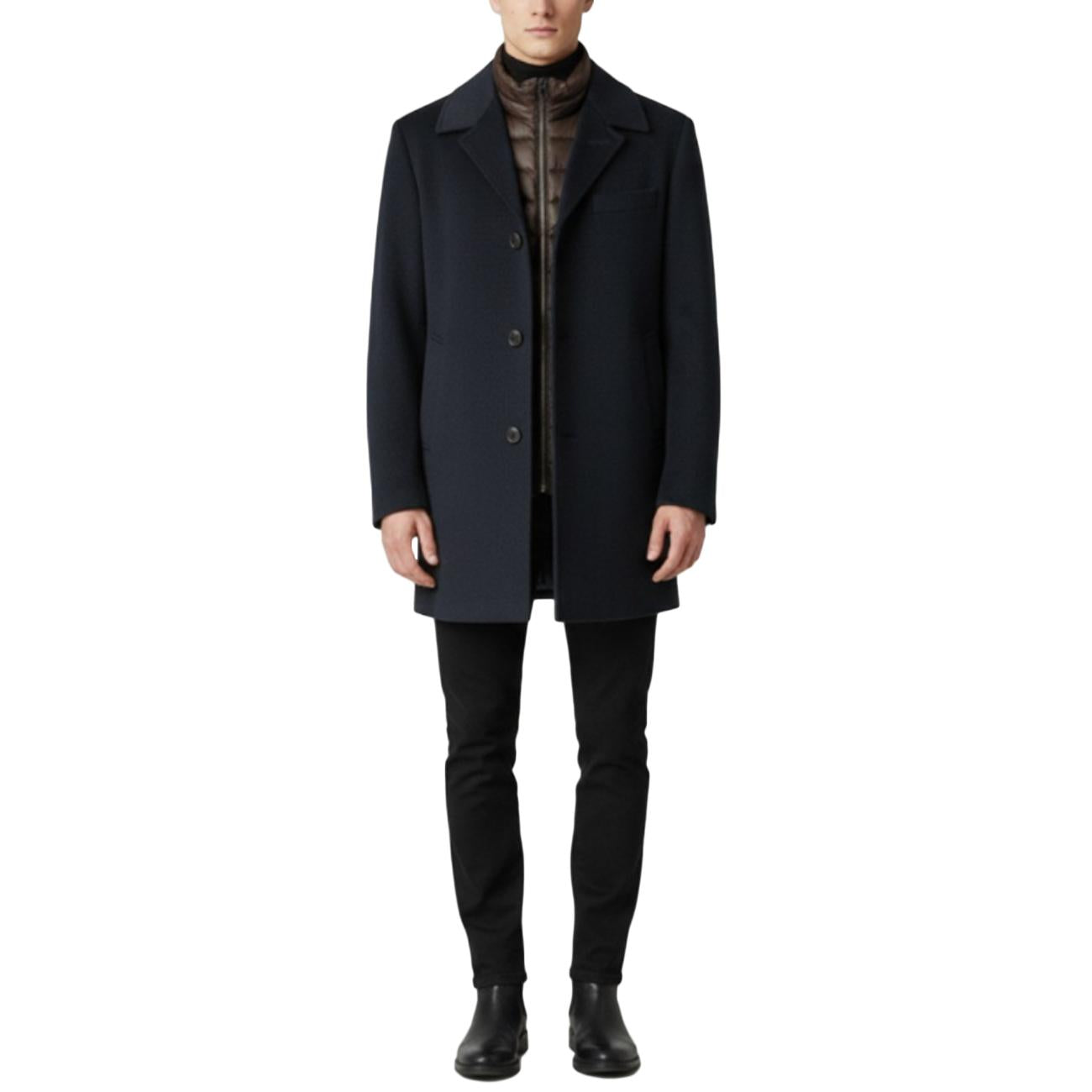 Cappotto Panno Con Pettorina Tramanera MK9940614 BLUE MARKUP 