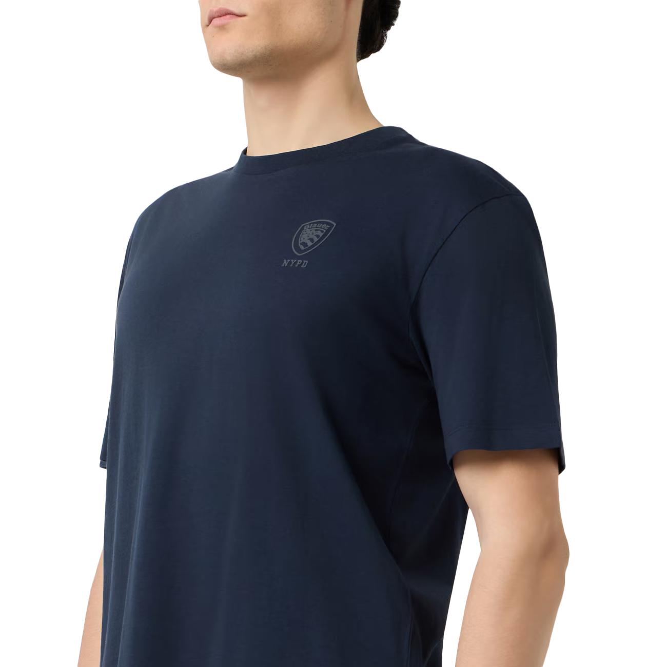 T-shirt Eutaw Con Logo Tonale 26SBLUH02302-007439 888 BLU BLAUER 