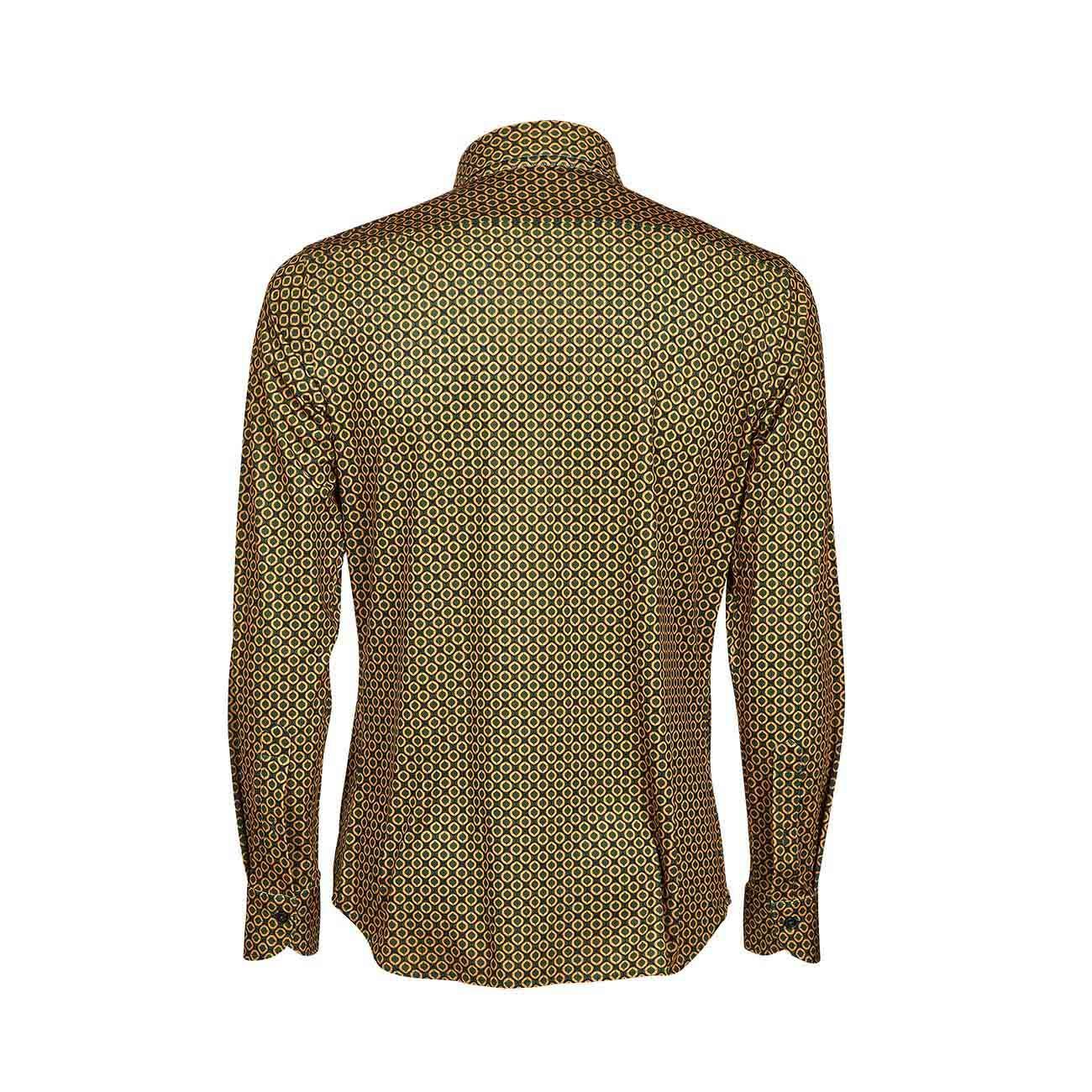 Camicia Con Fantasia Regular Uomo Giallo Verde Bianco GUG/1QG4CJE FU1GIALLO VERDE BCO GUGLIELMINOTTI 