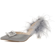 SCARPA D. ANDROMEDA SLINGBACK C/PIUME + C/FIBBIA GIOIELLO TWENTY FOURHAITCH SH88ARG ARGENTO TWENTYFOURHAITCH 