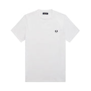 T.SHIRT U. RINGER JERSEY DI COTONE RIF. BORDI COSTE FP M3519 100 BIANCO FRED PERRY 