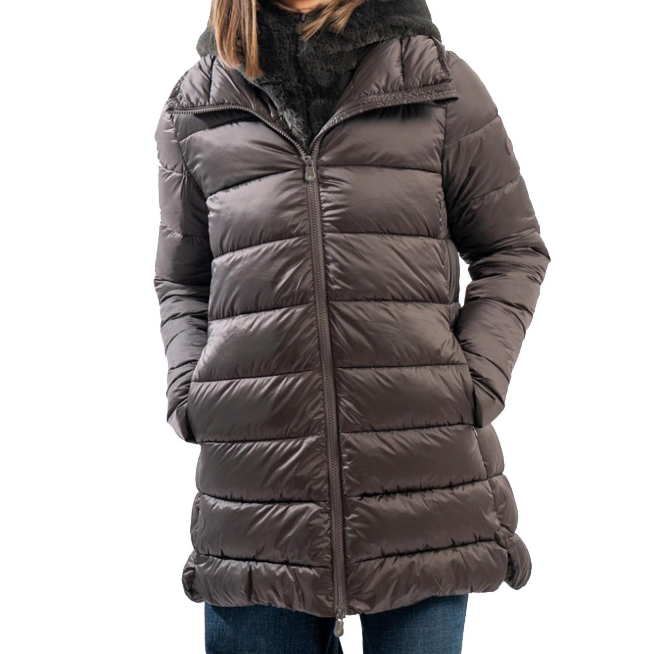  D40280WJADE19 40009 BROWN BLACK SAVE THE DUCK 