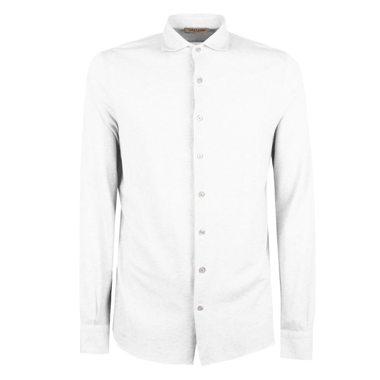 CAMICIA U. COT. PIQUET T. U. LA FILERIA 60120/81402 815 BIANCO LA FILERIA 