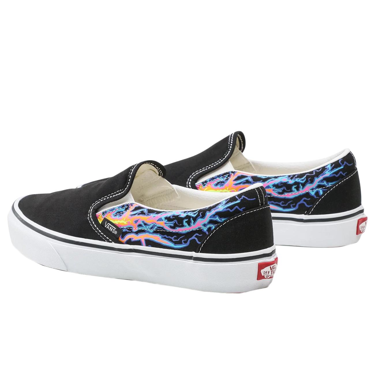 Scarpa Classic Slip-On Electric Flame VN000XG8 B031BLK.TRWHT VANS 