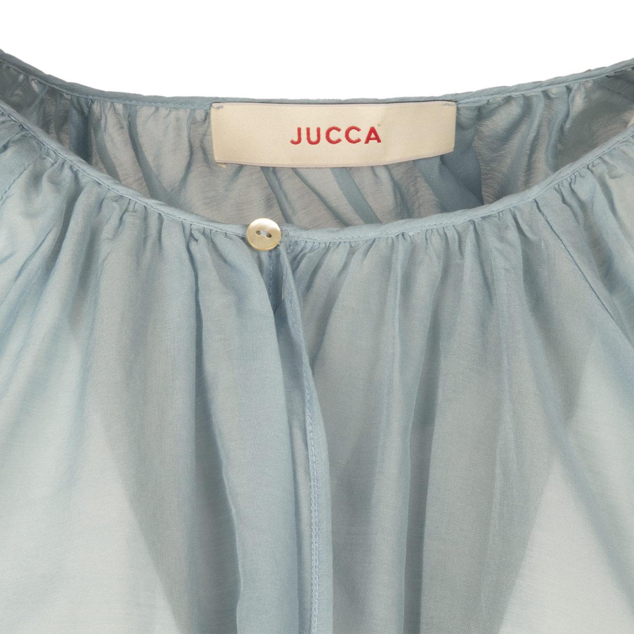 Blusa Girocollo Mussola Donna Azzurro J3712042/24 POLINESIA 1798/AZZURRO JUCCA 