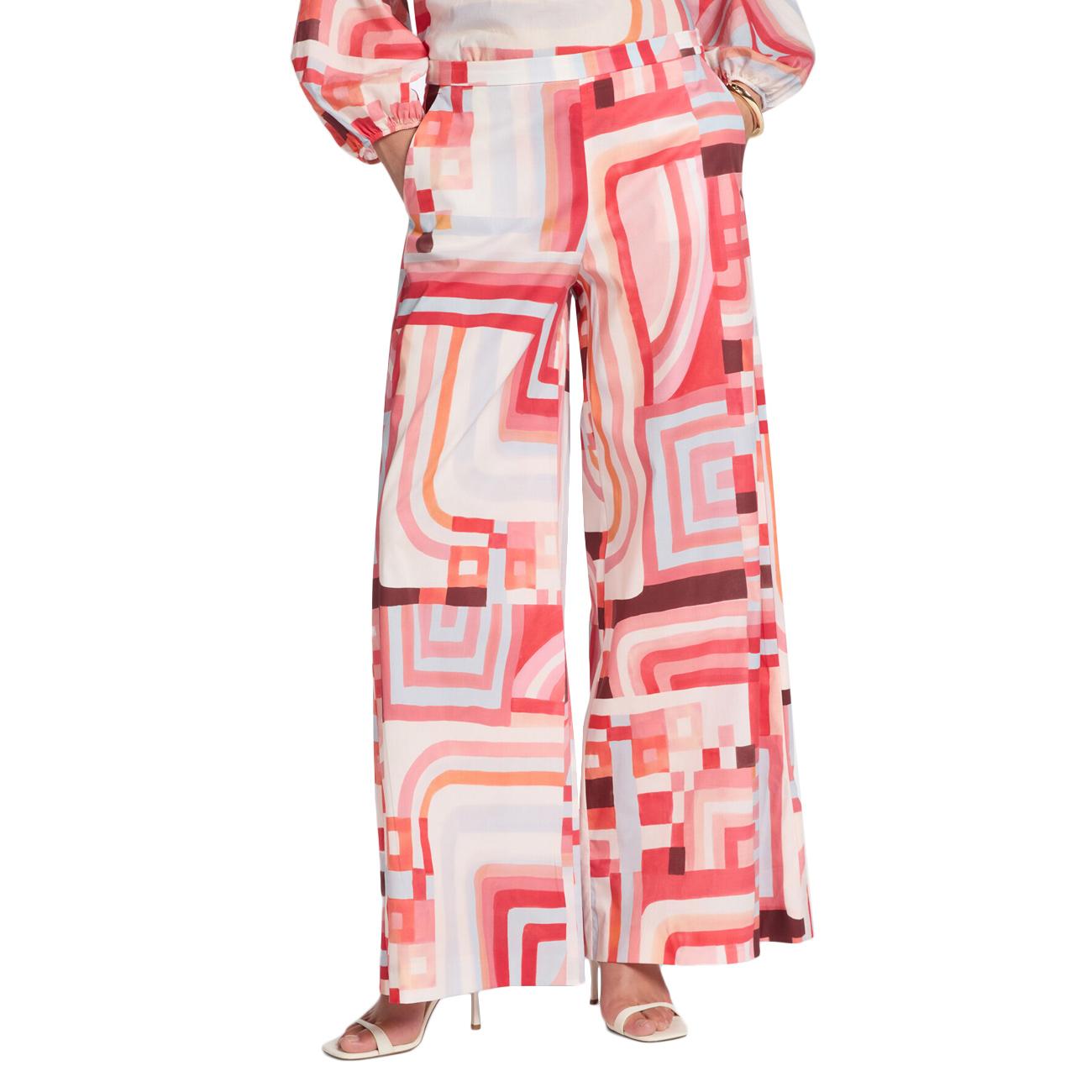 Pantaloni Palazzo Stampati P194P300502N 41 CORALLO ELENA MIRO' 