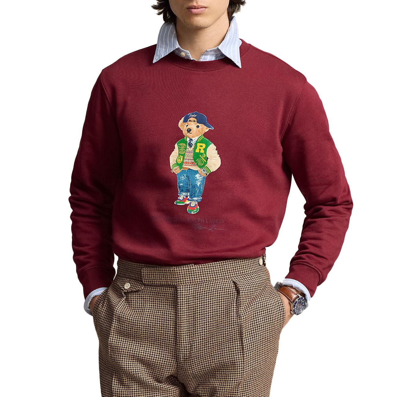 Felpa Girocollo Polo Bear Fleece Uomo Red Carpet Vrsy Bear 710953718 001 F24 RED CARPET VRSY BEAR POLO RALPH LAUREN 