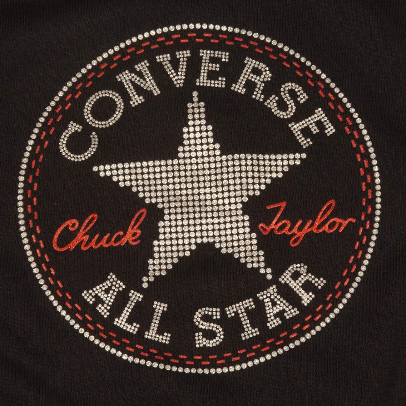 Felpa Logo Glitter Bimba Black 4CC065 023BLACK CONVERSE 