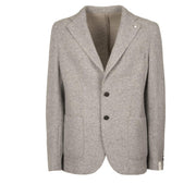 Giacca U. 2 Bott. Tasca Appl. Punto Maglia L.B.M 25700 2840 4 GRIGIO CHIARO L.B.M.1911. 