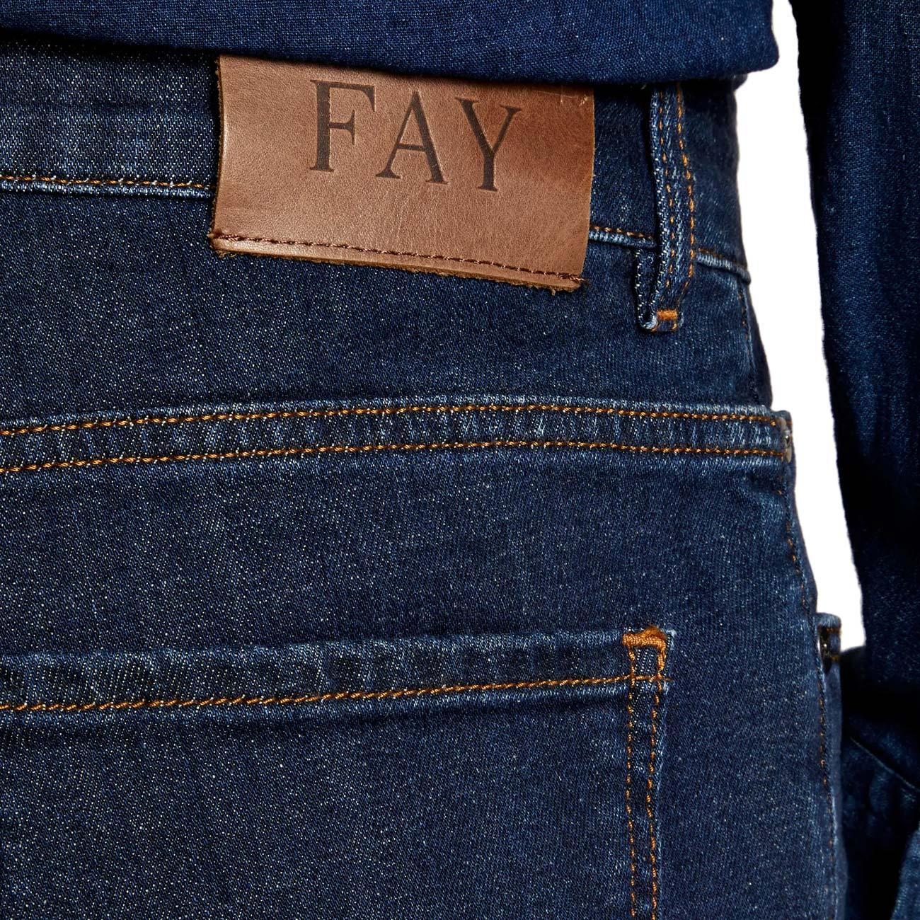 Jeans Slim Fit Uomo Blu Denim NTM8248196LVWEU808 BLU DENIM FAY 